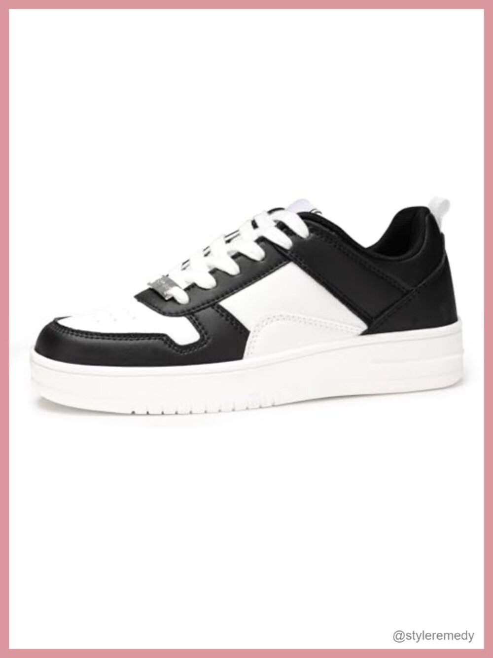 Faux Leather Rhinestone Sneakers Memory Foam Walking Shoes